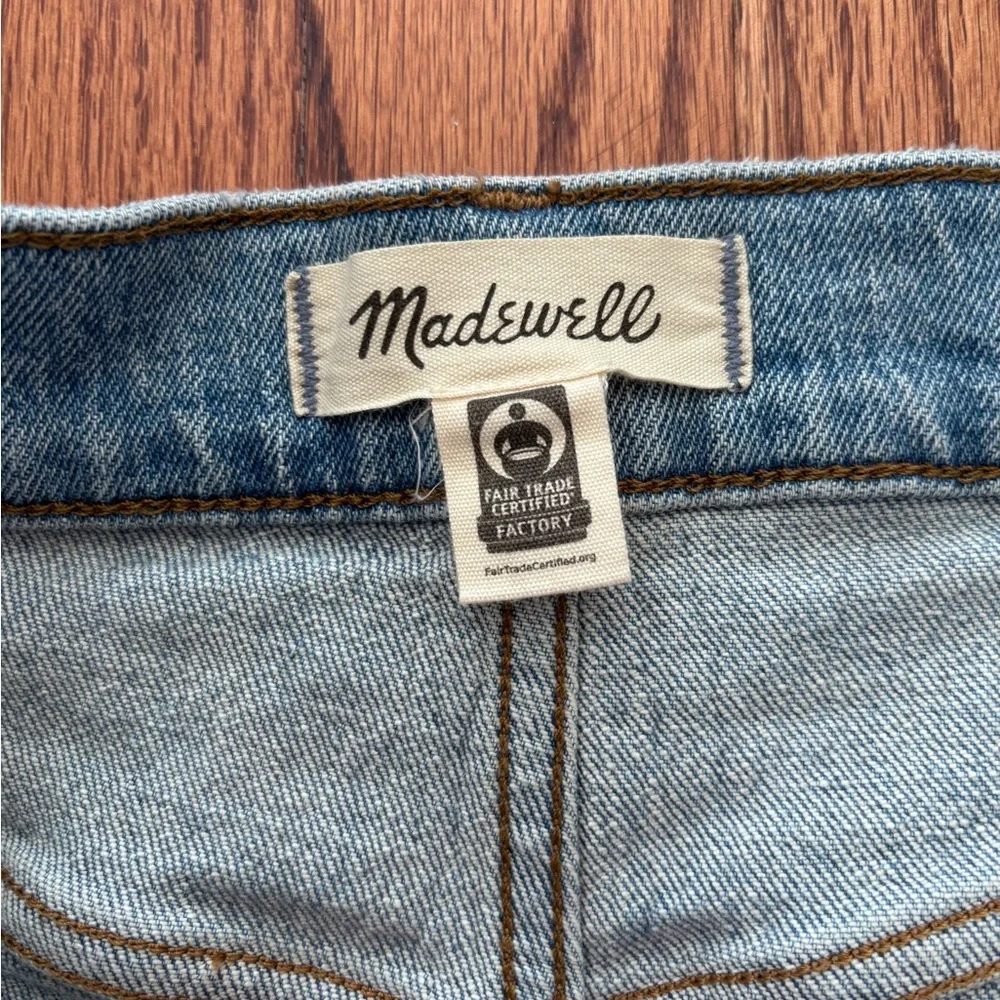 Madewell the perfect vintage wide leg cropped jeans 27P pants frayed hem - Picture 5 of 6
